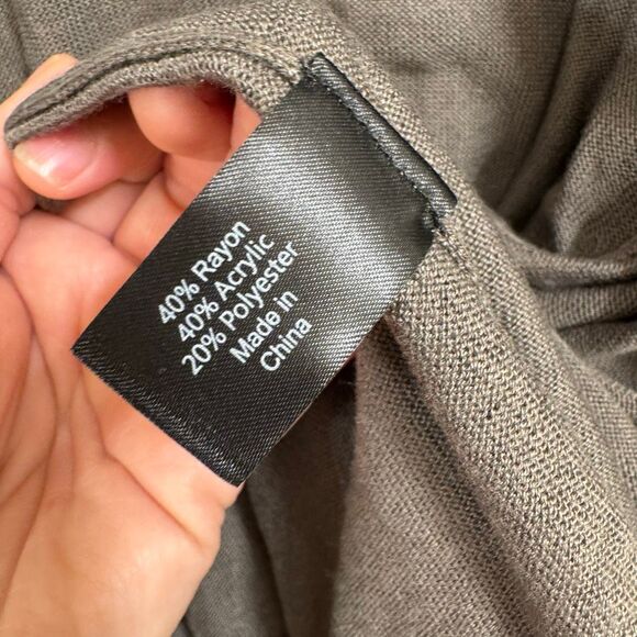 Lane Bryant Olive Green Fringe Hem Open Front Cardigan Sweater 3X NWT 22/24 - Picture 6 of 7